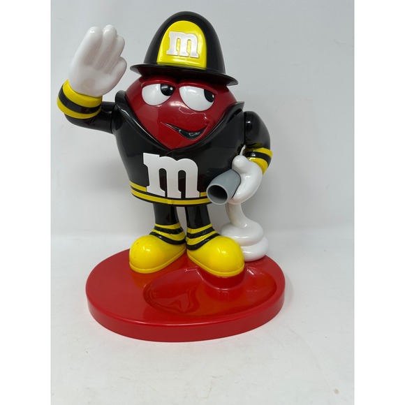 M&M's World Other - M&M's World Red Fireman Firefighter Candy Dispenser 2000837648 Red Black Yellow